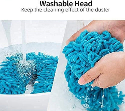 Microfiber Fan Duster – Flexible, Extendable for Easy Cleaning | Velvet Wipe