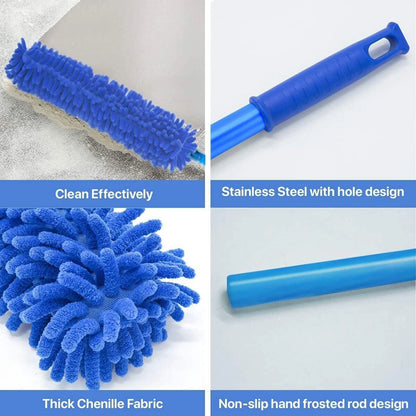 Microfiber Fan Duster – Flexible, Extendable for Easy Cleaning | Velvet Wipe